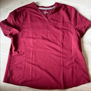 Fabletics Burgundy Short Sleeve Tee